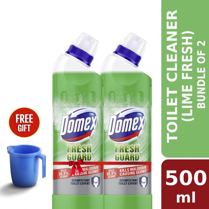 Domex Toilet Cleaning Liquid Lime Fresh 500ml Get a Free Gift (Bundle of 2)