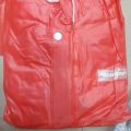 plastic raincoat set (white, orange, green,blue,red). 
