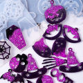 DIY Halloween Earrings Pendants Epoxy Resin Molds Skull Pumpkin Ghost Earring for Silicone Mold Craft Jewelry Making Accessories.