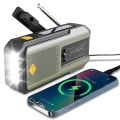 Weather Radio Emergency Multifunctional Radio FM AM WB Hand Crank Solar USB Charging 2000mAh Power Bank LED Flashlight Torch. 
