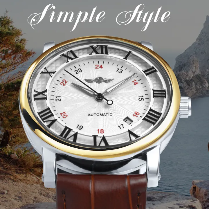 WINNER%20Fashion%20Business%20Mechanical%20Watches%20Date%20Display%20Minimalist%20Automatic%20Watch%20for%20Men%20Casual%20Brown%20Leather%20Strap%20Wristwatch%20-%20Image%203