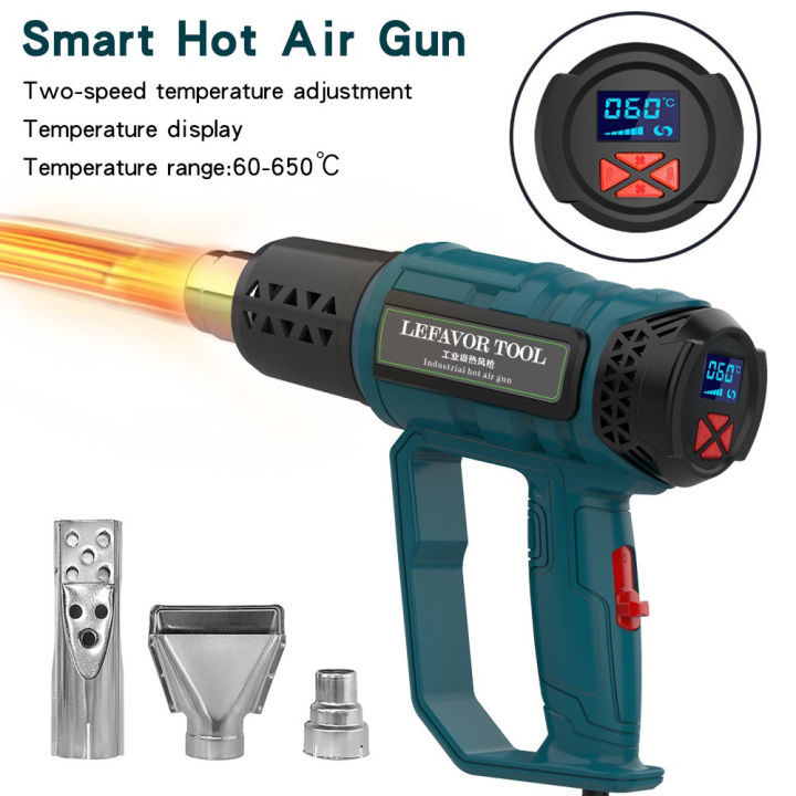 2000W Industrial Digital Hot Air Gun Electric Heat Gun Thermoregulator