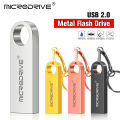 Metal USB Flash Drive Pendrive 8GB 16GB 32GB 64GB High Speed Memory Stick U Disk 128GB waterproof Key Ring Gift metal stick key. 