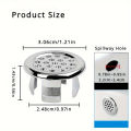 2-6pcs Chrome Sink Drain Covers Leak-Proof Easy-Install Basin Overflow Plugs for Bathroom Kitchen Round Countertop Sink Access. 