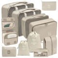 7/8/9/10 Pcs Set Travel Organizer Storage Bags Suitcase Packing Cubes Set Cases Portable Luggage Clothes Shoe Tidy Pouch Folding. 