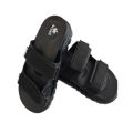 Black Brazilian KT Double Strap Waterproof Slippers For Women | Plain Waterproof Slippers For Women. 