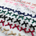 (50 Pcs) 4cmx4cm Fresh Pink Ribbon Bows Small Size Polyester Satin Ribbon Bow Flower Handwork DIY Craft Decoration. 