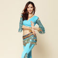 Belly Dance Costume Belt Velvet Belly Dancing Hip Scarf Indian Dancer Hipscarf  Beads & Coins Training Performance Outfits Coins. 