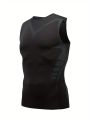 Men's Tight Vest Compression Shirt Breathable Quick Drying Top Sports Workout Gear Wear T Shirt. 