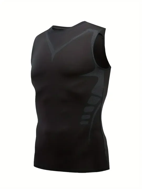 Men's%20Tight%20Vest%20Compression%20Shirt%20Breathable%20Quick%20Drying%20Top%20Sports%20Workout%20Gear%20Wear%20T%20Shirt%20-%20Image%203