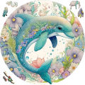 sharks Animal Wooden Jigsaw Puzzle cat Animals Shape  Kids Puzzle Educational Toys Wood DIY Crafts  Puzzle Games. 