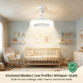 2 In 1 LED Ceiling Fan Light 50W With lamp holder Remote Control 3 Speeds Adjustable and Dimmable Light For Bedroom Living Room. 