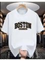 Unisex BOSTON COTTON PRINTED T-SHIRT ( Men & Women ). 