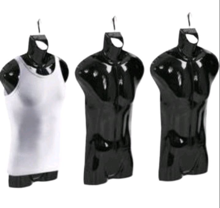 3 Pack Male Mannequin Plastic Men Male Body Shell Mannequin-Dummy Type Hangers Shirt Display Stands Regular Size