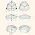Bikini swimsuit chest pad insert, transparent, invisible, thick, cute silicone chest pad, waterproof, sweat proof.