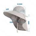 1/2/4PCS Summer Waterproof Fisherman HatOutdoor Hiking Fishing Sun Protection Hat Cycling Big Eave Neck Protection Sun Hat. 