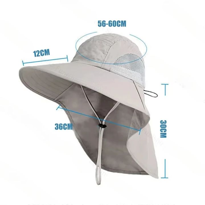 1/2/4PCS%20Summer%20Waterproof%20Fisherman%20HatOutdoor%20Hiking%20Fishing%20Sun%20Protection%20Hat%20Cycling%20Big%20Eave%20Neck%20Protection%20Sun%20Hat%20-%20Image%206
