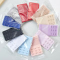 3 pcs 3 rows 3 hook stainless steel stretch bra extender Elastic underwear extension buckle adjustable women's bra rear buckle. 