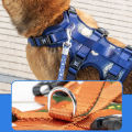 Pet Travel Set - Adjustable Dog Chest Harness / Dog Leash / Pet Bib / Pet Collar, Suitable For Small/Medium/Large Dogs. 