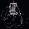 8 Rings Catching Tool Stainless Steel Durable Bait Cage Nylon Thread Fish Cage Feeder Crab Lobster Shrimp Crayfish. 
