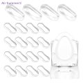 【Summer2】Durable Silicone Toilet Seat Bumper Shockproof Toilet Seat Lid Pads Bathroom Replacement Parts Strong Adhesive. 