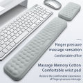 Wrist Mouse & Keyboard Pad with Wrist Support Memory Foam Mouse Keyboard Pad Set Ergonomic Mousepad for Office Gaming PC Laptops.