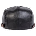 Men Retro Pu Leather Newsboy Caps JAMONT labeling British Painters Hats Spring Autumn Side Adjustable Flat Cap Hip Hop Berets.
