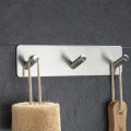 Self Adhesive Stainless Steel Hook Wall Key Coat Clothes Door Hanger Bag Holder Bathroom Kitchen Rustproof Towel Hooks.