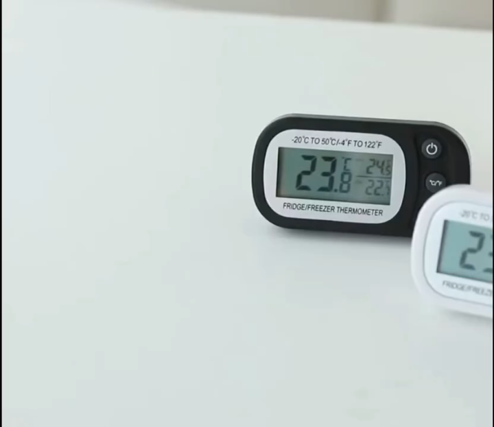 1PC Fridge Thermometer With Hook Anti-Humidity Refrigerator Freezer Electric LCD Display Digital Thermometer Temperature Monitor
