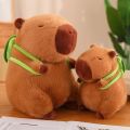15-30cm Turtle Backpack Capibara Plushies Kawaii Strawberry Hat Capybara Plush Toys Simulation Stuffed Animals Kids BirthdayGift. 