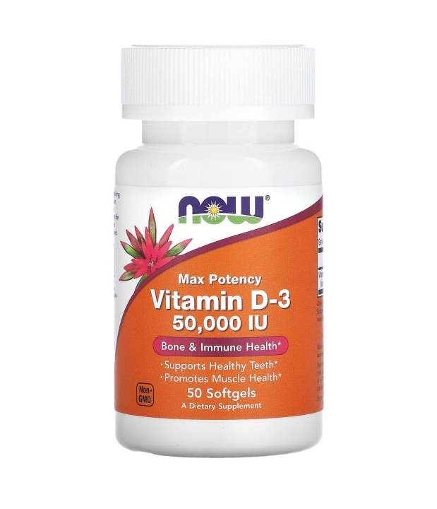 Vitamin D-3, Max Potency, 50,000 IU, 50 Softgels