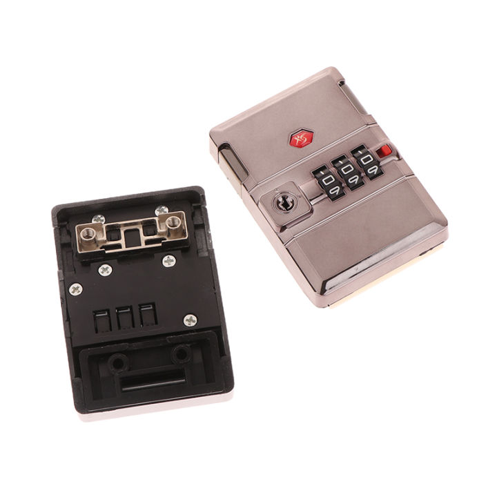 Metal Password Lock 3 Digit Combination Lock Travel Suitcase Luggage Chest Hardware Lock Coded Locker Case Padlock