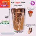 Pure Copper Glass Hammered 4.8 inch/12 cm (350 ml - 400ml). 