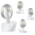 NieR: Automata 2B 9S Anime Cos Wig Silver Grey Short Straight Cosplay Synthetic Wig YoRHa No.9 Model S Wig. 