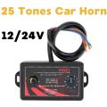 Horn Controller For Car 25 Tones Control Car Horn Horn Speaker Auto Air Horn Music Controller 12-24V Snail Horn Control Unit. 