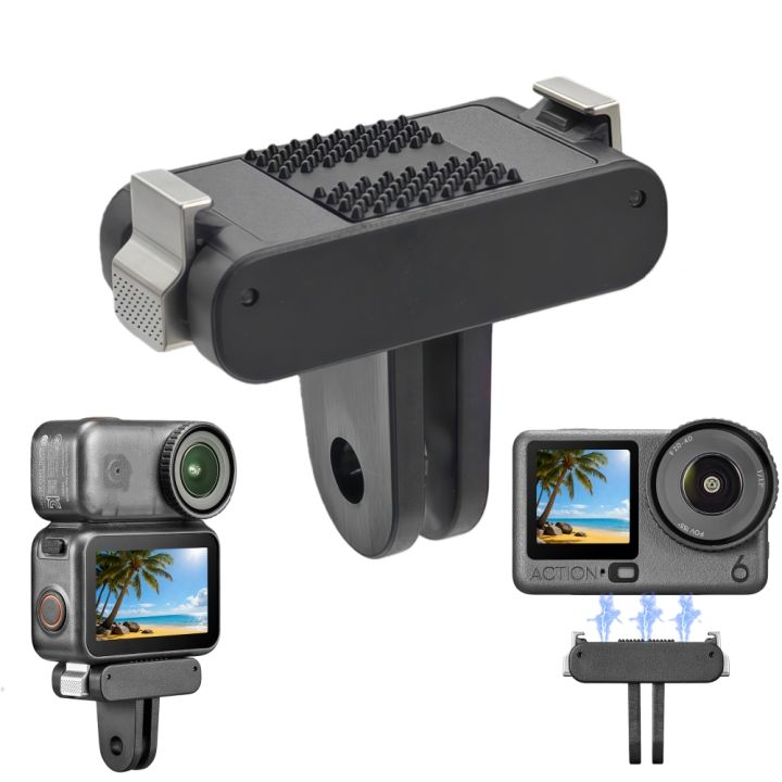For  Osmo Action 6 Nano Magnetic Two Claw Adapter 1/4 Thread Universal Port Action6 Camera Magnet Accessories