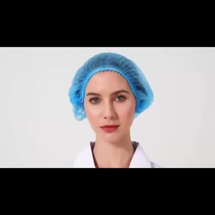 100PCS Disposable Bouffant Cap Non Woven Bath Shower Hair Caps Food Service Medical Salon Spa Catering Workspace Head Cover Hat