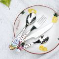 Stainless Steel Children Spoon Fork Animal Cartoon Car Dinosaur Rabbit Cute Fork Children Kids Cutlery Set Tableware Dinnerware. 