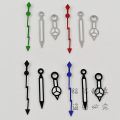 Diving NH35 Hands SUB Hands Silver Black Watch Hands For NH34 NH35 NH36 NH38 Movement Watches Pointers Lightning Second Hands. 
