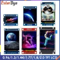 TFT Display 0.96/1.3/1.44/1.77/1.8/2.0 inch IPS 7P SPI HD 65K TFT Full Color LCD Module ST7735 Drive  For Arduino. 