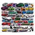 50PCS Retrofit Racing Car Graffiti Stickers Laptop Guitar Luggage Bike Skateboard Waterproof Sticker Decal Kid Toy.