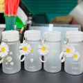 500ml Plastic Water Bottles Daisy Transparent Bottle Outdoor Sports Water Cup Water Mug Student Portable Mug. 