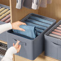 Thickened Pants Storage Box Foldable 9/7/6 Grids Organizer for Jeans Sweatshirt Shirt Wardrobe Organizers of Cabinets and Drawer. 
