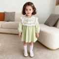 2026 New Spring Kids Princess Dresses 2-6Yrs Long Sleeved Cotton Embroidery Baby Girl Party Newborn Sweet Dress Children Clothes. 