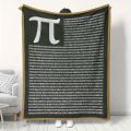Pi Number Math-Themed Flannel Blanket - Cozy Pi Day  for Students Teachers Mathematicians. 