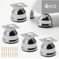 4pcs Sanded Metal Furniture Legs - Durable replacements for sofas, cabinets and DIY projects, easy to install, modern design.. 