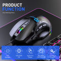 12000DPI Macro RGB Gaming Mouse 9 Programmable Keys Game Mouse RGB Light Max to 6 levels For pc mac gun PUBG Laptop. 