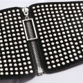 Punk Rivet Inlay Wide Elastic Corset Belt Female Waist Goth Plus Size Stretch Cummerbunds Big Designer Belts For Women Waistband.