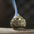 1pc Hollow Lotus Incense, Burner Hollow Incense Serving Tea Table Ornament, Mini Incense Burner. 
