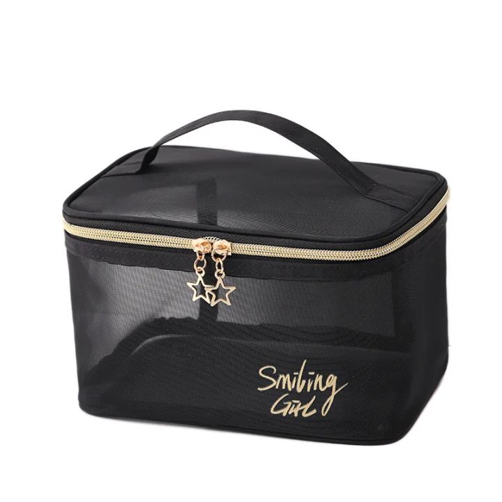 Women%20Travel%20Cosmetic%20Bag%20Large%20Capacity%20Black%20Mesh%20Makeup%20Case%20Organizer%20Storage%20Pouch%20Casual%20Zipper%20Toiletry%20Make%20Up%20Wash%20Bags%20-%20Image%202